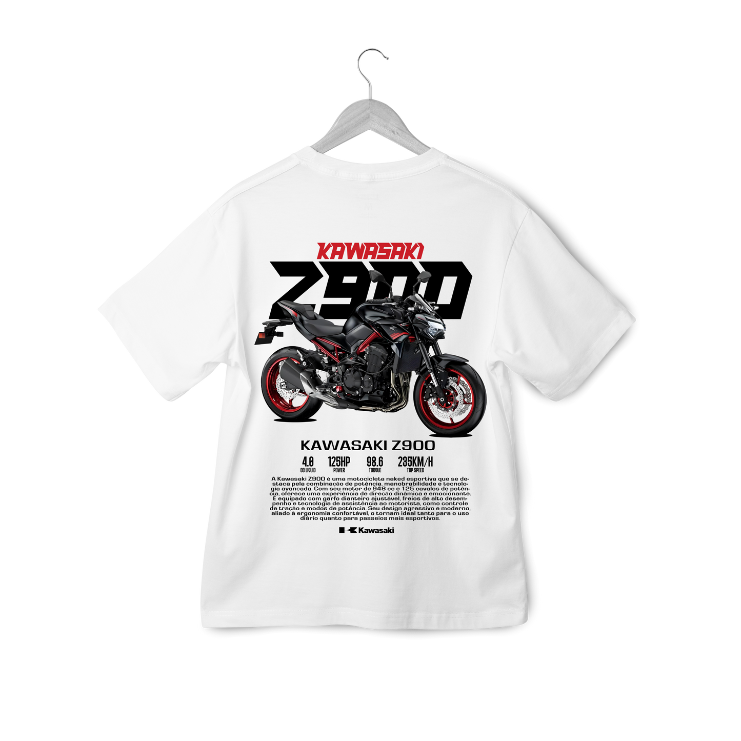 Kawasaki Z900 Tasarımlı Rahat Kalıp Tişört – Gücü Üzerinde Taşı!