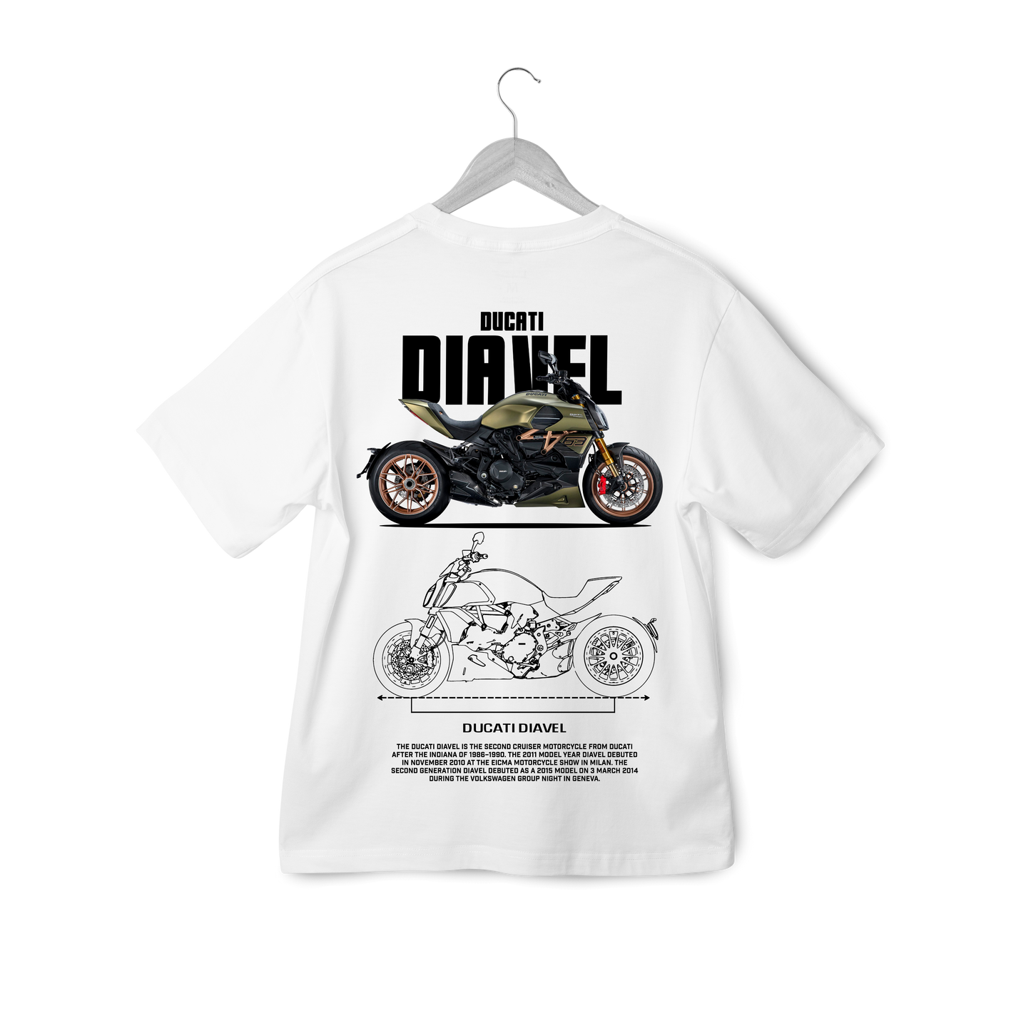Ducati Diavel Tasarımlı Rahat Kalıp Tişört – Gücün ve Zarafetin Buluşması!